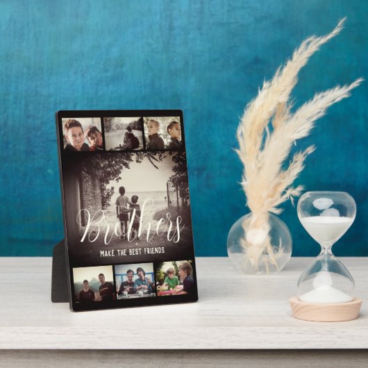 Moderne Bruder besten Freunde Dunkle Foto Collage Fotoplatte (Seite)
