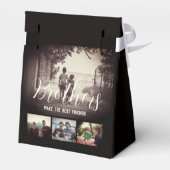 Moderne Bruder besten Freunde Dunkle Foto Collage Geschenkschachtel (Rückseite)