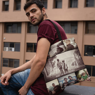 Moderne Bruder besten Freunde Dunkle Foto Collage Tasche