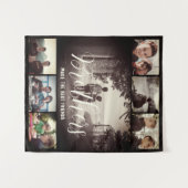 Moderne Bruder besten Freunde Dunkle Foto Collage Wandteppich (Vorderseite (Horizontal))