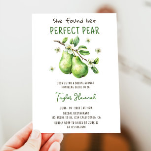Moderne Brunch Greenery Perfect Pear Brautparty Einladung