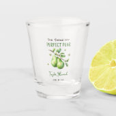 Moderne Brunch Greenery Perfect Pear Brautparty Schnapsglas (Vorderseite)