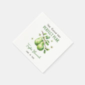 Moderne Brunch Greenery Perfect Pear Brautparty Serviette (Ecke)