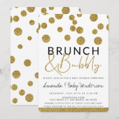 Moderne Brunch- und Sekt-Einladung Einladung (Vorne/Hinten)