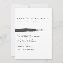 Moderne Brush-Einladung Einladung