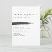 Moderne Brush-Einladung Einladung (Stehend Vorderseite)