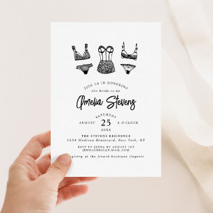 Moderne Brush Script Wäsche Brautparty Einladung