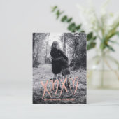 Moderne Brushed Rose Gold Valentine Foto Postkarte (Stehend Vorderseite)