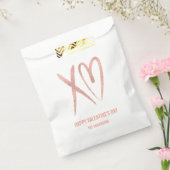 Moderne Brushed Rose Gold Valentine Gefallen Beute Geschenktütchen (Versiegelt)