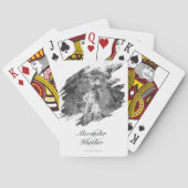 Moderne Brushhub-Foto-Gastgeschenk Hochzeit | Weiß Spielkarten (Rückseite)