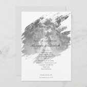 Moderne Brushstroke Foto Wedding | Weißes Programm (Vorne/Hinten)