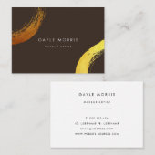 Moderne Brushstroke-Imitat Goldring-Geschäftskarte Visitenkarte (Vorne/Hinten)
