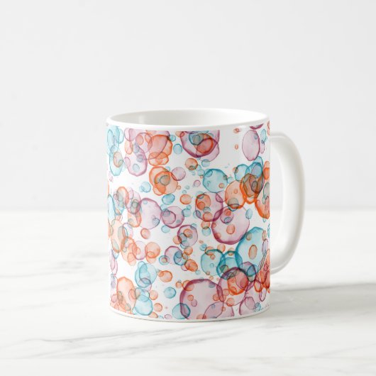 Moderne Bubble Art. Kaffeetasse (VorderseiteRechts)