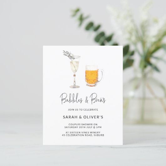 Moderne Bubbles & Brews Paare Dusche Foto (Stehend Vorderseite)