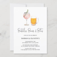 Moderne Bubbles & Brews Verlobung