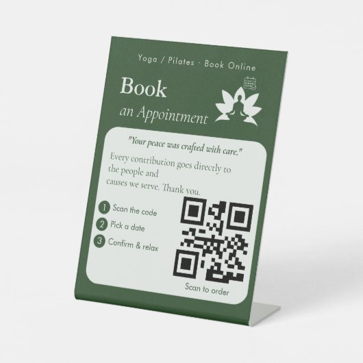 Moderne Buch Jetzt QR-Code-Schilder | Termine Sockelschild (Vorderseite)