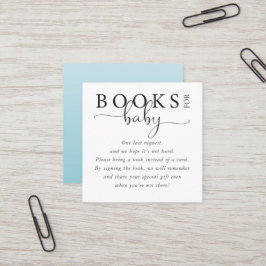 Moderne Bücher für Baby-Beilage Quadratische Visitenkarte
