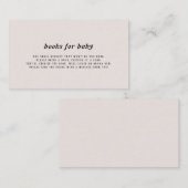 Moderne Bücher für Baby-Insert-Karte Begleitkarte (Vorne/Hinten)