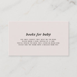 Moderne Bücher für Baby-Insert-Karte Begleitkarte