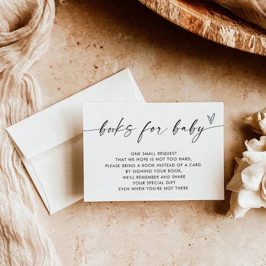 Moderne Bücher für Babybettkarte | Neutral Einladung