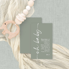 Moderne Bücher für Oh Baby Dusche Begleitkarte