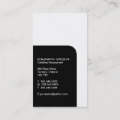 Moderne Buchhalter-Visitenkarte Visitenkarte (Rückseite)