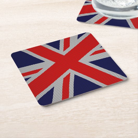 Moderne Buchse auf Kohlenstofffaser-Art Rechteckiger Pappuntersetzer (angewinkelt)