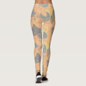 Moderne Bud & Blume kühne Muster Athletik Leggings (Rückseite)