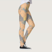 Moderne Bud & Blume kühne Muster Athletik Leggings (Rechts)