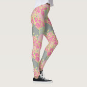 Moderne Bud & Blume kühne Muster Athletik Leggings (Rechts)