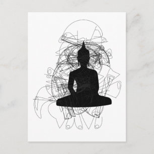 Moderne Buddha-Designs Energien Postkarte