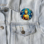 Moderne Buddha-Malerei bunt Button (Beispiel)