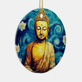 Moderne Buddha-Malerei bunt Keramik Ornament (Rechts)