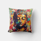 Moderne Buddha-Malerei bunt Kissen (Vorderseite)