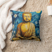 Moderne Buddha-Malerei bunt Kissen (Decke)