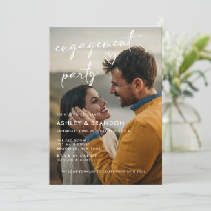 Moderne Budget-Foto-Hochzeitseinladungsfeier Einladung
