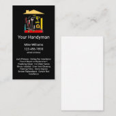 Moderne Budget Handyman Business Cards Visitenkarte (Vorne/Hinten)