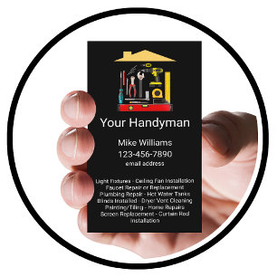 Moderne Budget Handyman Business Cards Visitenkarte