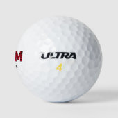 Moderne Buffalo-Karierte Mama Golfball (Logo)