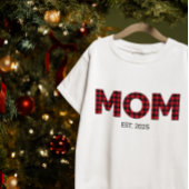 Moderne Buffalo-Karierte Mama Tri-Blend Shirt