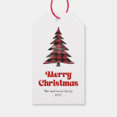 Moderne Buffalo Tree Weihnachtsgeschenk-Anhänger Geschenkanhänger (Rückseite)