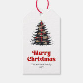 Moderne Büffel-Baum-Geschenkanhänger bearbeitbar F Geschenkanhänger (Vorderseite)