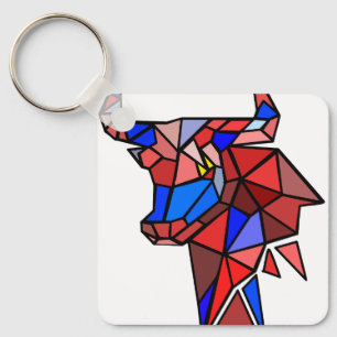 Moderne Bull-Icon-Taschenschlüsselanhänger – Saube Schlüsselanhänger