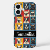 Moderne Bulldog Portraits Personalisiert Case-Mate iPhone Hülle (Rückseite)