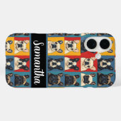 Moderne Bulldog Portraits Personalisiert Case-Mate iPhone Hülle (Rückseite (Horizontal))