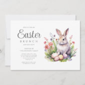 Moderne Bunny Egg Hunt und Osterbrunch Einladung (Vorderseite)