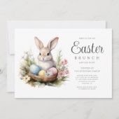 Moderne Bunny Egg Hunt und Osterbrunch Einladung (Vorderseite)