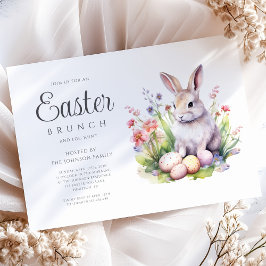Moderne Bunny Egg Hunt und Osterbrunch Einladung