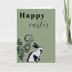 Moderne Bunny Frohe Ostern Personalisiert Karte
