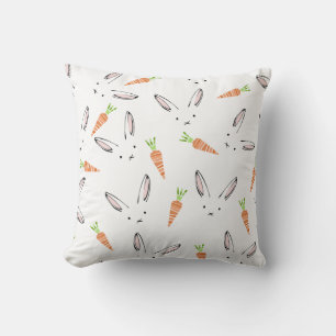 Moderne Bunny und Carrots Kissen